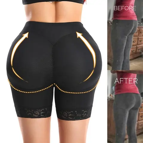 Seamless Butt Lifting Shorts Big Pads for Sexy Bum Women Padded Push Up Panties Buttocks Premium Booty Butt Lifter Padded Lace Shapewear