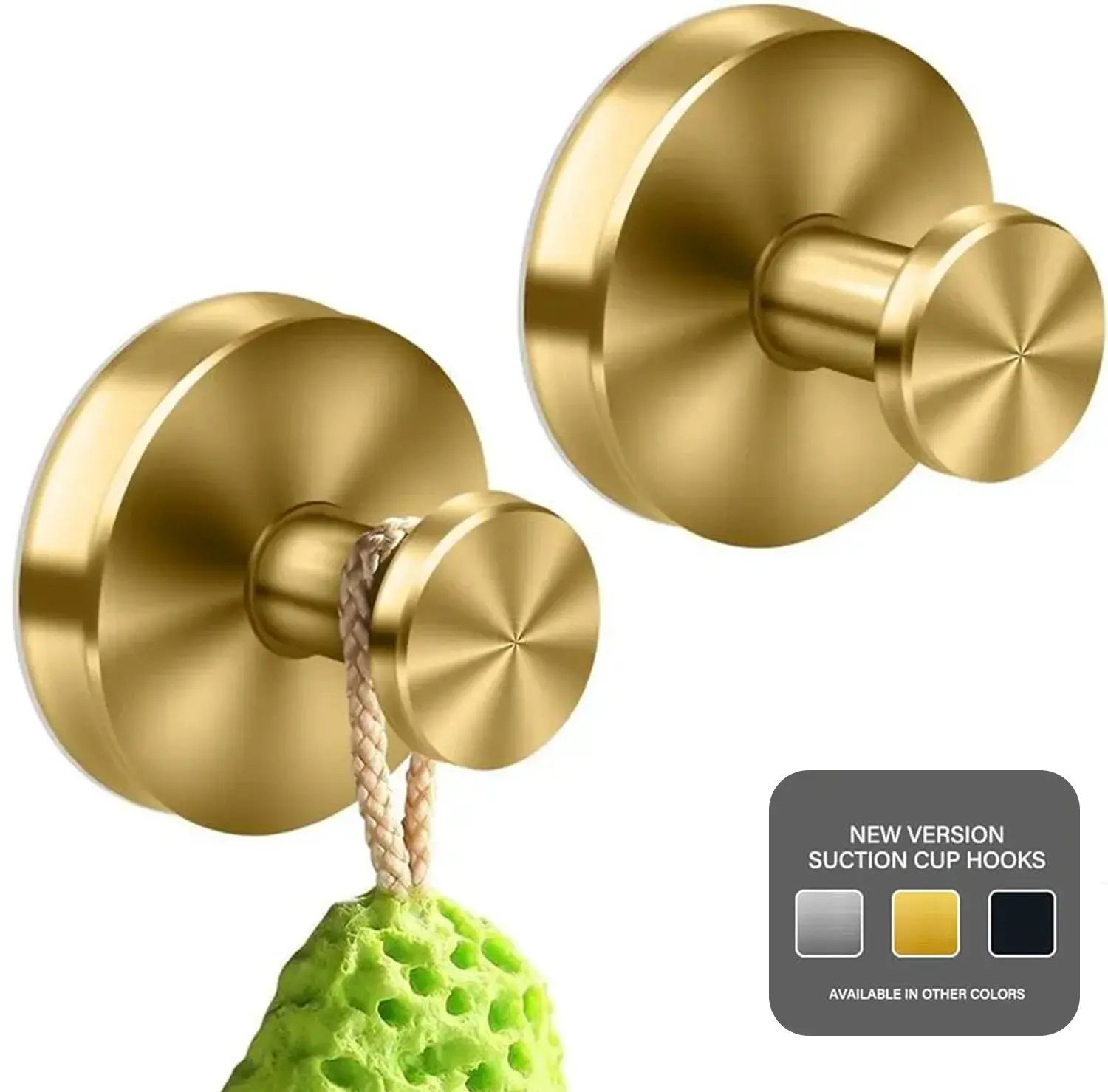 2 PCS Suction Cup Hooks christmas gift Gadgets Kitchen home essentials suction Hooks bathroom accessories Waterproof Reuseable for Shower Bathroom Towel Hooks Shower Hooks Holders Shower Hooks Hanging Towels Loofah Robe