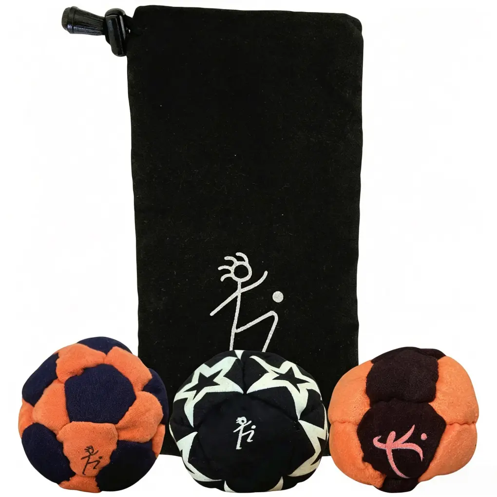 Practice Freestyle Footbag Tricks | DIRTBAG ALL-STAR 3-PACK FOOTBAG SET, Durable Multi-Feel Kick Sacks Bright Color Design, Portable Training Foot Toy With Carry Pouch For Outdoor Backyard Play