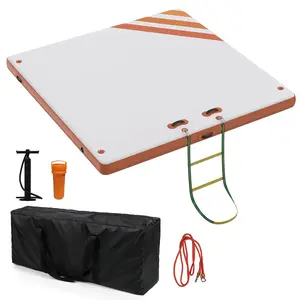 Inflatable Floating Dock for Lakes, Thick Lake Floats for Adults, Non-Slip Air Dock Platform with Portable Carrying Bag, Floating Platform Island for Pool Beach Ocean