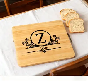 Personalized Cutting Board, Laser Engraving Custom Cutting Board Bamboo Wood, Unique Gift for Wedding, Anniversary, Bridal Shower, Couples, Christmas, Parents & Housewarming