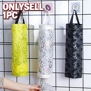 1/3pc Kitchen Wall Mounted Storage Bag, Grocery Bag Holder, Mesh Hanging Storage Bag Dispenser, Foldable Garbage Bag Organizer, High-Capacity Shopping Bag Sorting Hanging Bag, Space Saving Organizer, Home Supplies