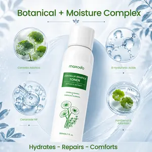 Maxodo Centella Asiatica Hydrating Toner Spray (200ml) – Cooling Facial Mist with Hyaluronic Acid, Niacinamide, Ceramide NP – Lightweight Daily Care for Dry & Sensitive Skin to Hydrate, Moisturize, Calm, Smooth