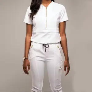 Comfort Stylish Jogger Scrubs C 3:23 Clothing Line: Inspired by Purpose Cotton Womenswear Uniforms Chic Soft Vneck Workwear