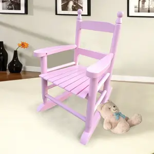 Kids Rocking Chair, Toddler Rocking Chair, Childrens Rocking Chair with Classic Rocker and Hardwood Construction, for Boys, Girls, Nursery, Indoor, Outdoor, Living Rooms, Bedrooms (Pink)