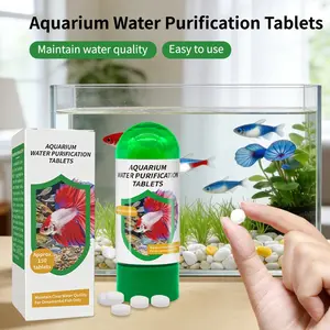 150 Pieces Aquarium Water Filter Tablets, Removes Chlorine, Stabilizes Water Quality, Reduces Frequent Water Changes, Ideal for Fish Tanks, Cleaner