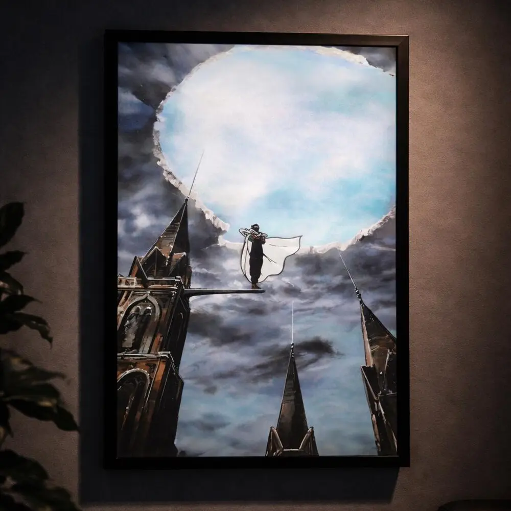 Piccolo Dragon Ball Z Anime Manga Poster | Retro Matte Vertical Poster, Surreal Nightscape