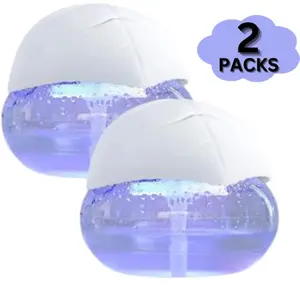 2 Packs Air Purifiers with LED Lights for Bedroom, Humidifier Room Appliances, Water Filter Air Purifier for Home, Aroma Diffuser with LED Light