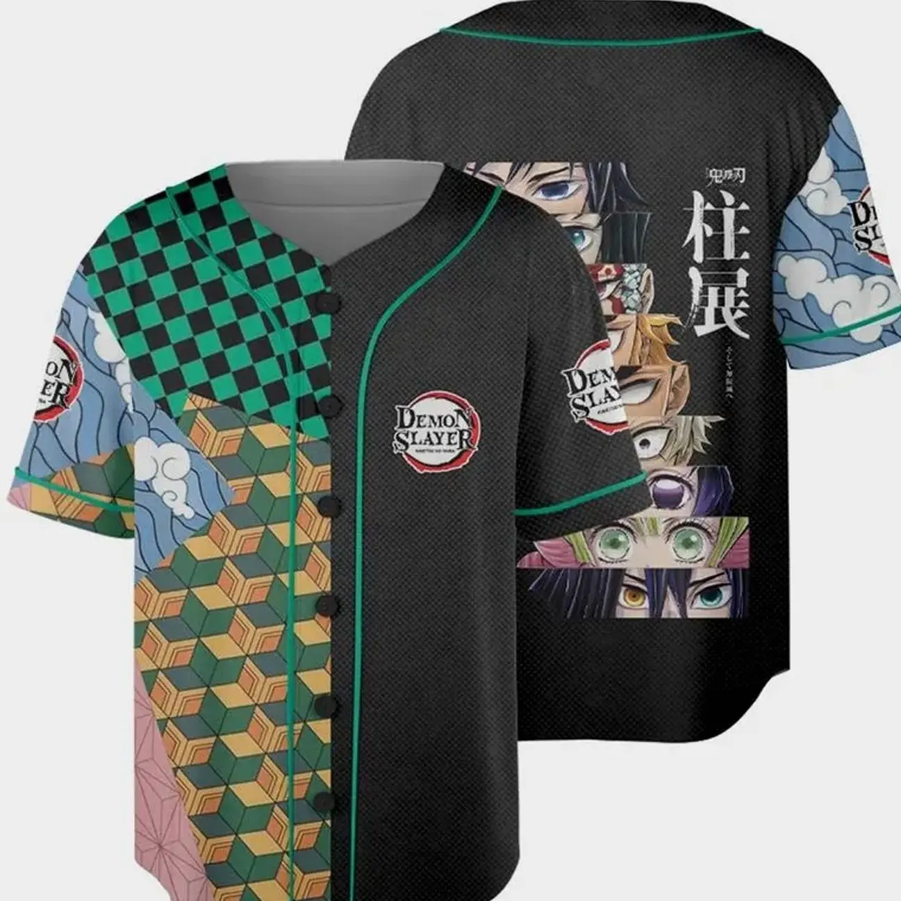 Demοn Slαyer Hashira Jersey – Anime Oversize Baseball Jersey, Unisex Manga Graphic Top, Otaku Anime Merch Gift