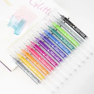 Glitter gel pen ,Metallic Vibrant Sparkle gel pens for coloring,glitter pens for adults,colored gel pens for Adult Coloring Books and Drawing tiktokshopblackfriday Sketch Art Marker Waterproof Paint Marker outdoorfun