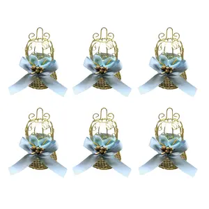 6pcs Delicate Candy Box with Elegant Decoration Gold Storage Gift Boxes