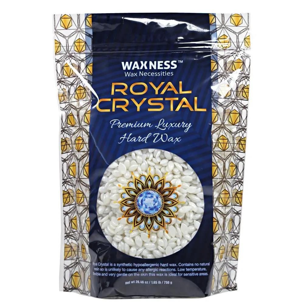 Waxness Royal Crystal Premium Luxury Hard Wax 1.65 lb / 750 g For Hair Removal, Hypoallergenic, Suitable for sensitive areas, No strips needed