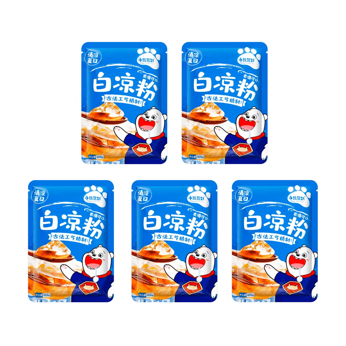 BEAR COMING Instant Jelly Powder Mix - 500g Value Pack for Hot Pot Dessert, Easy  Fruit Jelly & Pudding
