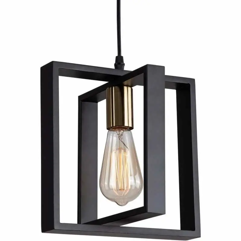 9.5-inch Industrial Small Pendant Lighting, Farmhouse Kitchen Island Hanging Lamp with Cord Wood+Metal,1 Light E26 Fixture for Dining Room Bedroom Hallway entrance way, with a wooden frame, Without a light bulb