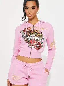 Ed Hardy Broken Hearts Short Set - Pink