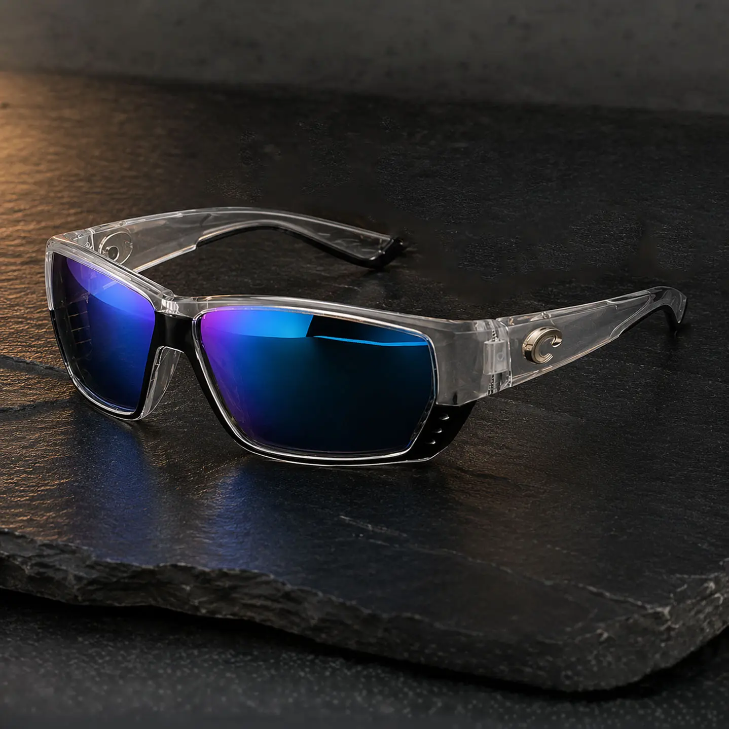 Transparent frame Polarized UV400 Sunglasses for Men & Women, Fishing, Driving, Cycling & Running, Transparent frame