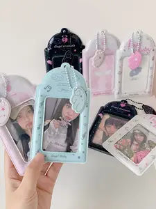 Korean Style Wing Design Student Card Holder, Cute Small Wings Pendant for Girls, Fashionable Bus Card Case, Trendy School Accessory, Badge Holder