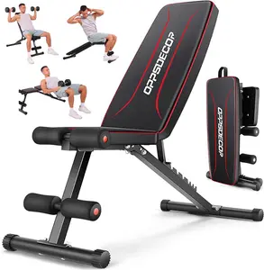 【TikTokShopBlackFriday】OPPSDECOR Adjustable Weight Bench, Foldable Workout Benches for Home Gym, 8 Backrest Position Exercise Bench for Strength Training, Support Max Capacity 600LBs for Bench Press Strength Training Exercise
