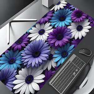 3D Vibrant Daisy Pattern Large Gaming Mouse Pad, Stylish Desk Protector with Non-Slip Rubber, Multi-Size for Laptop & Desktop Use, Non Slip Mousepad