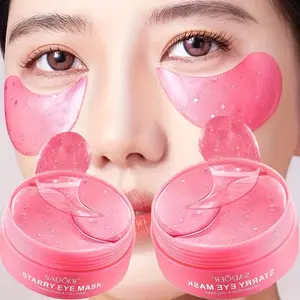 2 Boxes Korean Beauty Rose Hydra-Gel Eye Mask - Moisturizing & Firming Eye Care with Plant-Based Squalane, Alcohol-Free, All Light Beige Types, Hydrating & Firming for Dark Circles, Puffiness & Wrinkles, Skincare Routine Under Eye Patches