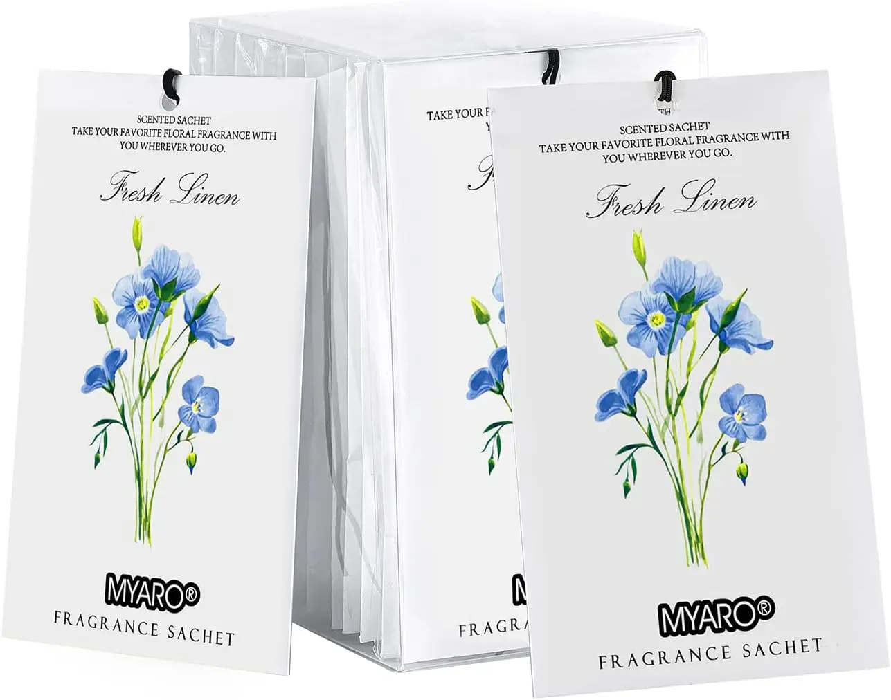 The Original MYARO 12 Packs Linen Scented Sachets for Drawer and Closet, Long-Lasting Sachets Bags Air Freshener Fresh Scents, Potpourri Bags Home Fragrance Sachet for Lover Perfume Aroma