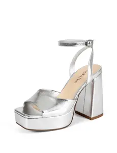 Topwalks Platform Heels for Women Classic Chunky Heel Open Toe Ankle Strap Comfortable Versatile Wedding Party Shoes