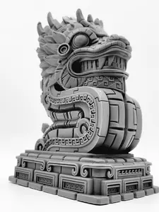 Aztec Dragon Guardian – 3D Printed Statue (2 Sizes!)