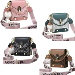 Summer New Bag Korean Style Simple Small Square Bag With accessories  Fashion Mini Phone Bag Women's Bag Fashion All-Match Shoulder Crossbody