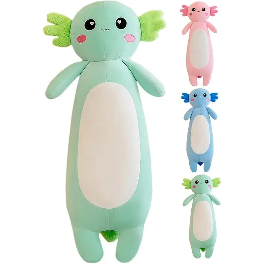 Long Axolotl Plush Pillow Cute Axolotl Stuffed Animal Body Soft Plushies Doll Toy for Girls Boys 80cm 31 4inch Pink Blue Options comfortable plush cute doll gift stuffed  animal  love  w festive decoration anime fluffy collection plague toysoft Decorative