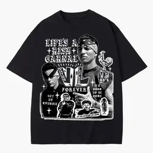 Vatos Locos World Crewneck Shirt, Chicanos Clothing, Mexican Movie T-Shirt, Fashion Cotton, Top Womenswear, OG Vibes, Chicana, Lowrider, Old school Barrio Firme Tattoo Art Premium Cotton, Vintage Outfit, Gift for fan, y2k styles, Oversize shirt 75N