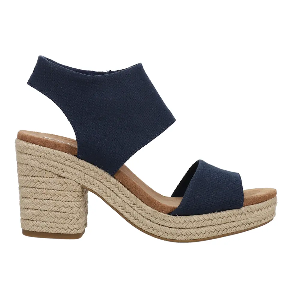 TOMS Womens Majorca Rope Platform Casual Sandals Casual High Heel 3" & Up - Blue