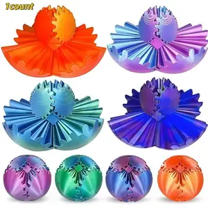 3D Gear Rotating Ball, 3D Printed Gear Rotating Ball, Fingertip Decompression Tool, Anxiety Relief Tool, Desk Ornaments for Teenagers, Adults, Stress Relieving Accessory, Stress Relief Decoration