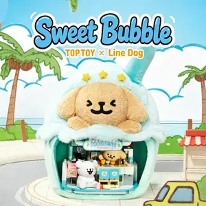 TOPTOY Cute Line Dog Happy Working Series building blocks, lovely golden retriever figurine ornaments. Fun toy and exquisite decorative piece. Perfect gift for Valentine's Day, ideal present for friends, family and cartoon lovers. summerwins