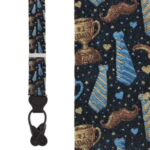 Trafalgar Father Knows Best Silk Button End Braces, Button-End Suspenders