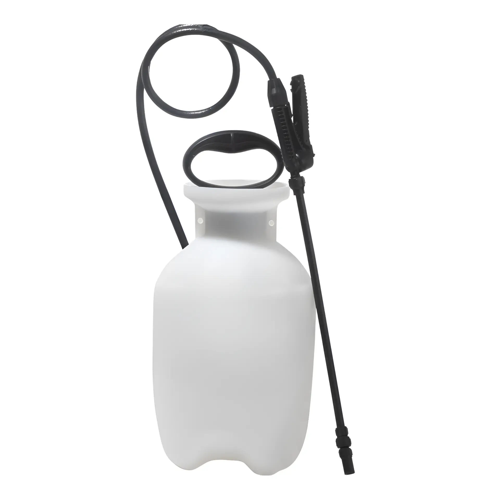 1 -Gallon Lawn and Garden Pump Pressured Sprayer, for Spraying Plants, Garden Watering, Weeds and Pests, Polypropylene, Translucent White