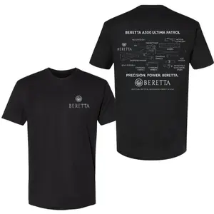 Tactical Blueprint Graphic Tee on Soft Cotton, Beretta A300 Ultima Patrol T-Shirt, Unisex Fit for Military Fans, Perfect Gift for Owners and Collectors