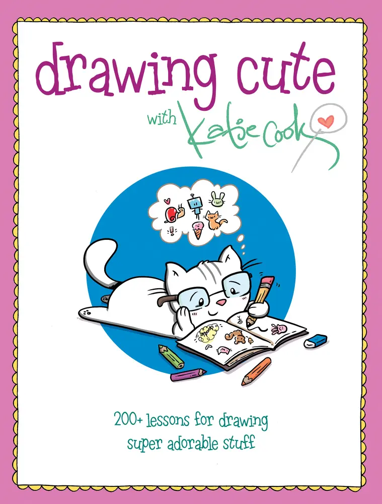 USED Book - Drawing Cute with Katie Cook: 200+ Lessons for Drawing Super Adorable Stuff by Cook, Katie (Paperback) - english