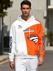 Men's Denver Broncos Hoodie Sweatshirts Fitted Long Sleeves & Design, Must-Have for Nfl Fans, Breathable Fabric, Best Gift Idea