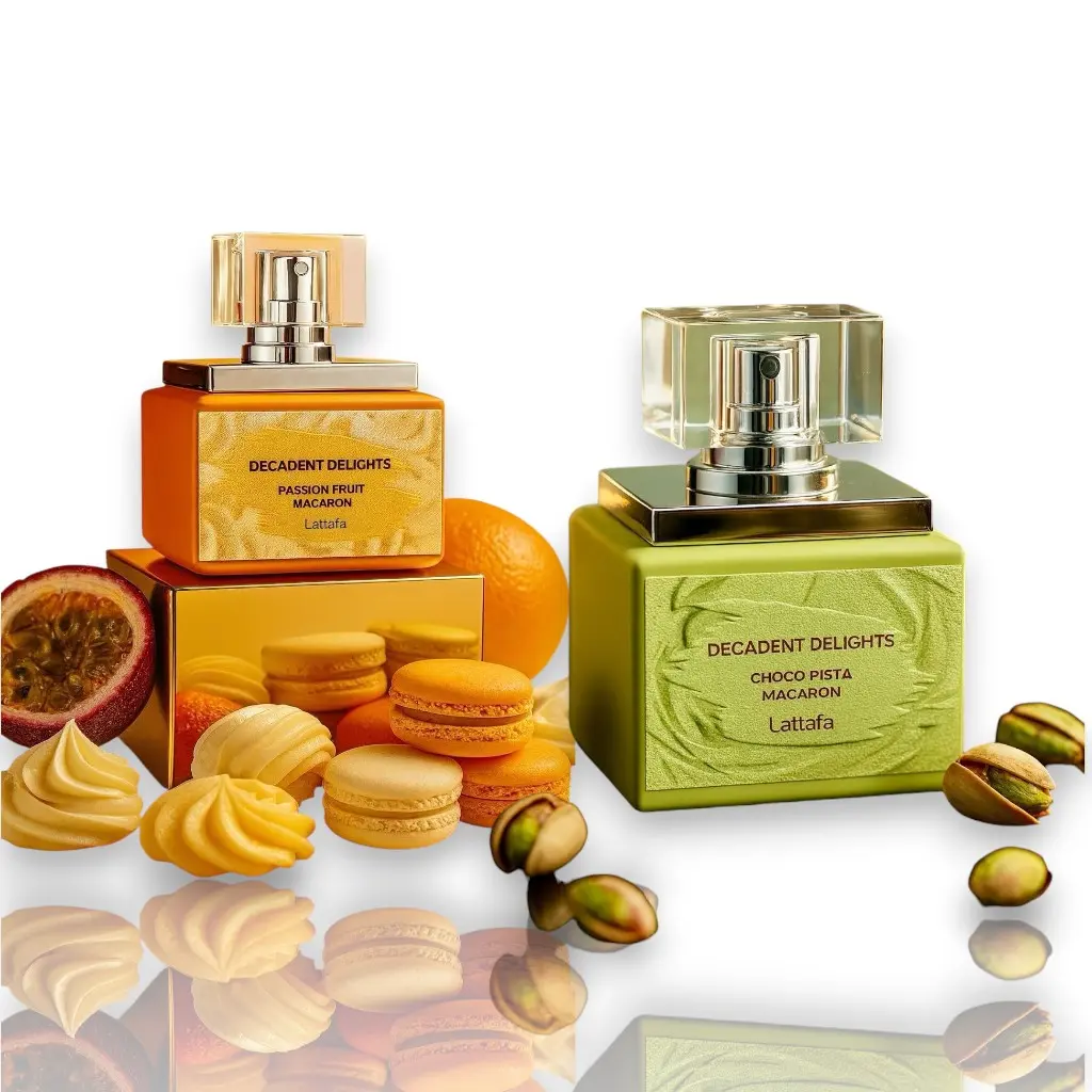 Lattafa Decadent Delights Unisex Eau De Parfum (EDP) - 50ml Macarons Blend with Choco Pista, Passion Fruit, Peach & Vanilla Notes, Unisex Wear