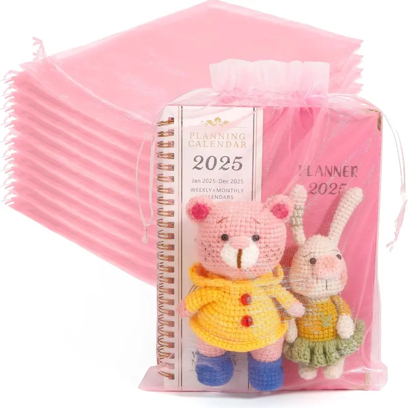 CONNIE HAIR Free Organza Bags Mesh Bags Drawstring Sheer Organza Large Bags for Party Christmas Birthday Wedding(Pink)with Wig Purchase-Automatically Included with Any Wig Purchase (Do Not Order Separately)