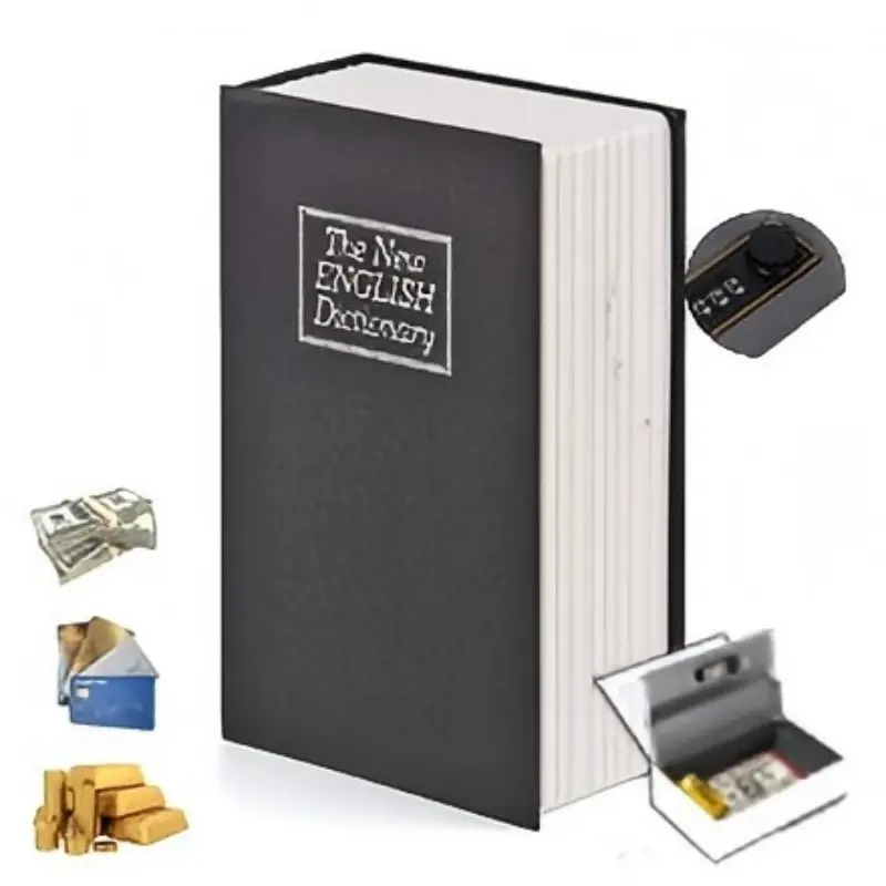 Book Money Box with Password Lock, Concealed Valuables Keeper, Secure Lock Box for Personal Belongings, Sturdy Mechanical Storage Container, Multi-scene Safety Case