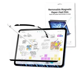 Magnetic Screen Protector Film for iPad 10th Gen, 11th Gen, Air 7/6/5/4, Pro 12.9/13 Inch, Anti-Glare, Easy Install, Reusable, Detachable Cleaning, Accessories