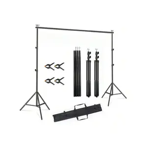 Wedding Backdrop Stand 10x7ft(WxH) Photo Studio Adjustable Metal Background Stand ,Balloon Arch Support Kit With 4 Crossbars, 4 Backdrop Clamps, Parties Wedding Events Decoration Camera Smartphone Gold