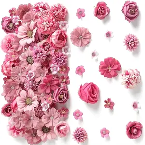 80Pcs Artificial Flower Heads Buds For Wedding Cake Bouquets