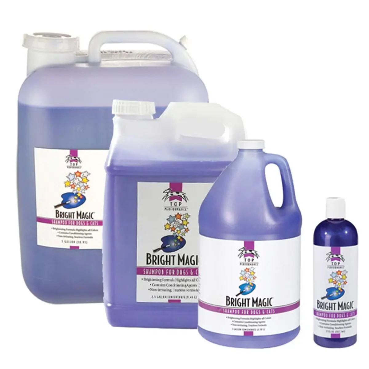 212 MAIN Bright Magic Cherry Scented Dog & Cat Shampoo, 17oz Biodegradable Tearless Ph-Balanced Formula for Whiten Coats Grooming, Multi-Size Option Available