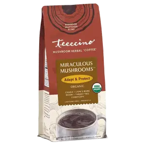 Teeccino Miraculous Mushrooms Herbal Coffee - Natural Herbal Beverage for Your Everyday Enjoyment