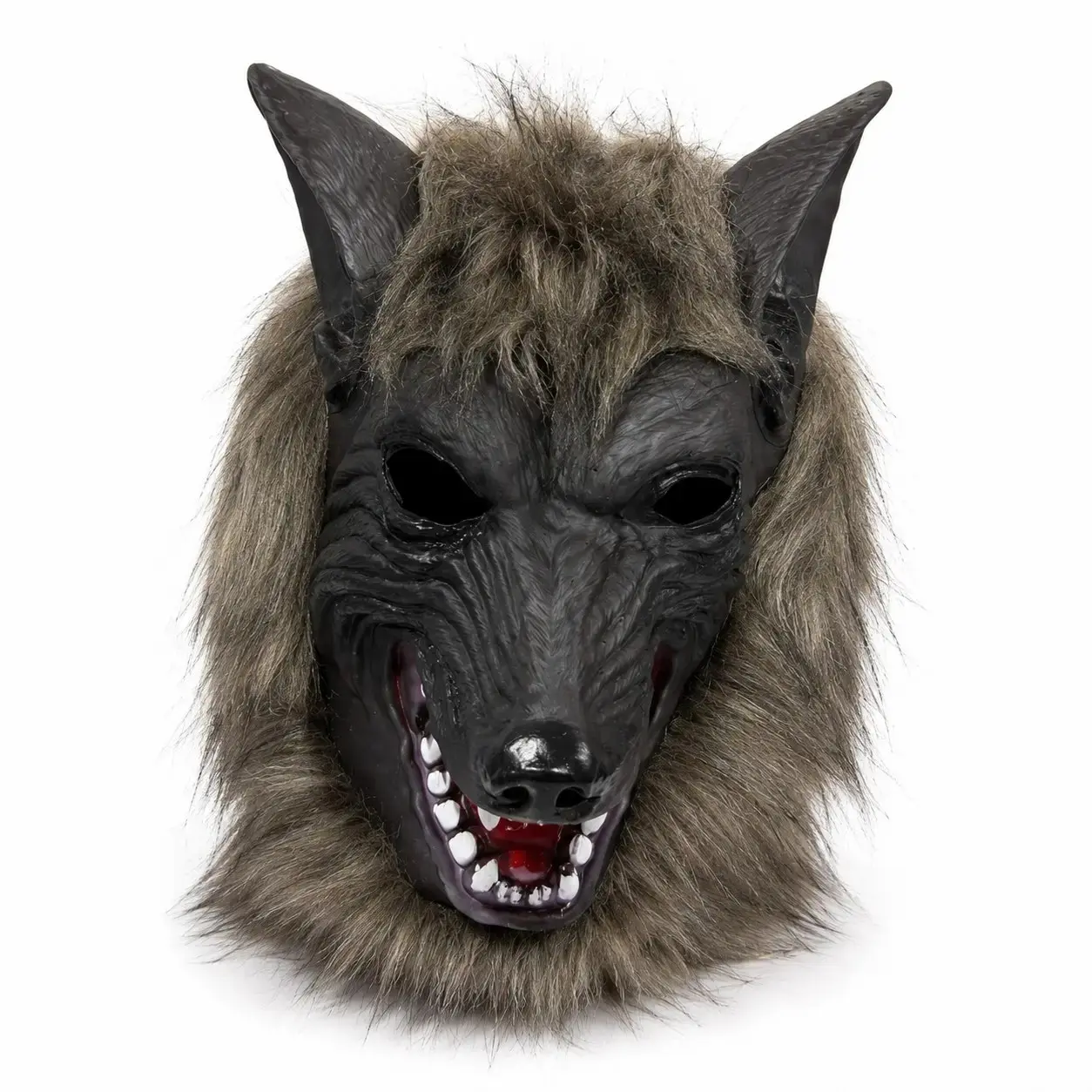 3-Piece Adult Werewolf Mask and Claw Gloves Set, Full Head Wolf Monster Costume, Halloween Cosplay and Theme Parties