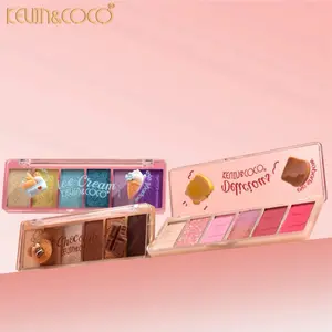 KEVIN&COCO 6-Color Foodie Fun Eyeshadow Palette - Sweet Ice Cream & Chocolate Inspired Makeup Set