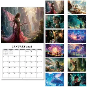 2026 Wall Calendar - Monthly Calendar 2026-2027, Jan 2026 - Jan 2027, 11" x 16.5", Large Wall Calendar with Thick Paper, Large Blocks,  or Office Calendar, Magic Fairy