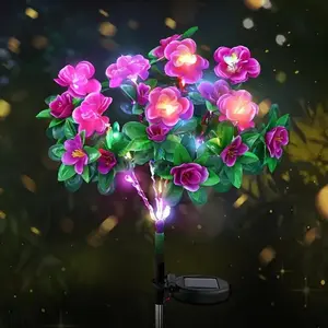 Garden Decor Azalea Flowers Solar Powered Lights